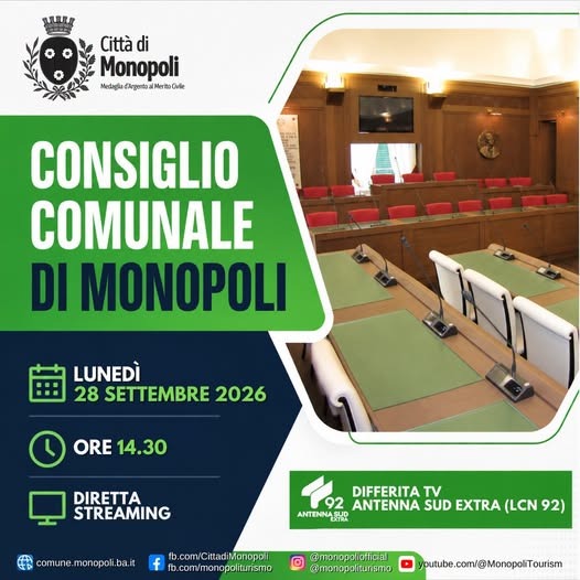 Consiglio Comunale 28 settembre 2026